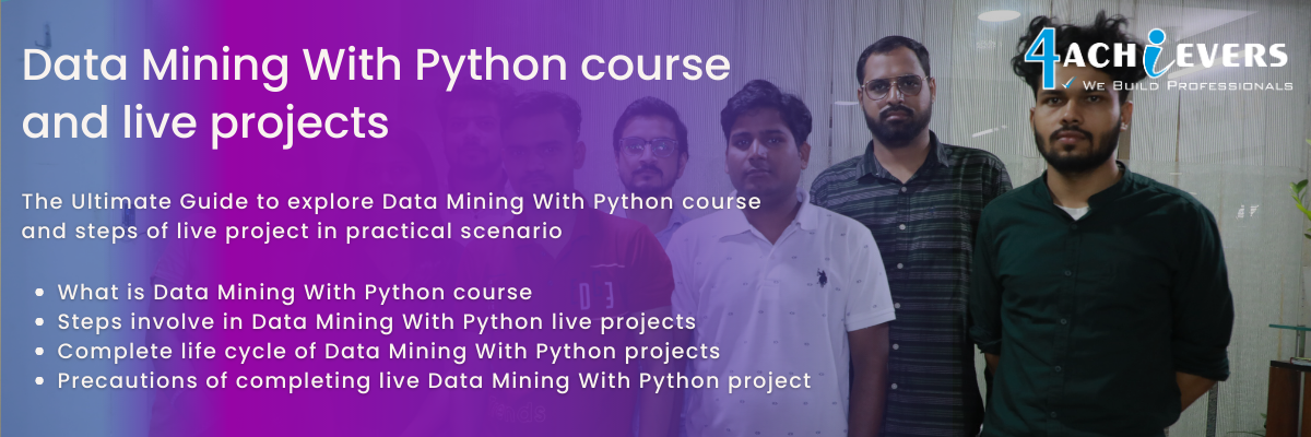 Data Mining With Python course and live projects