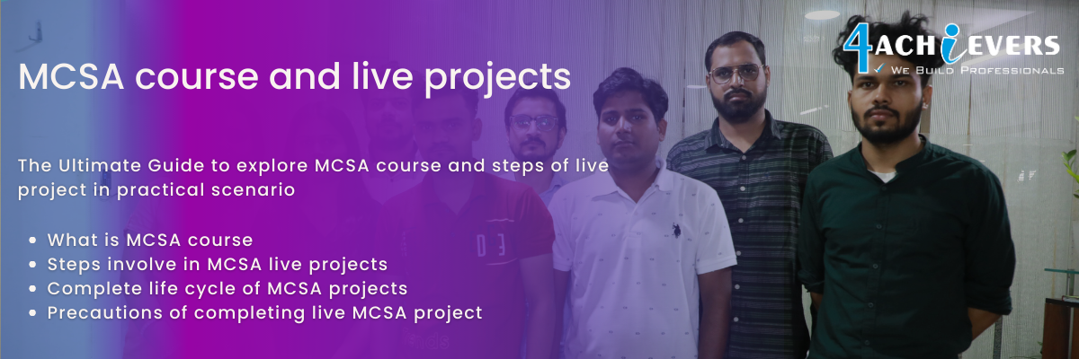 MCSA course and live projects