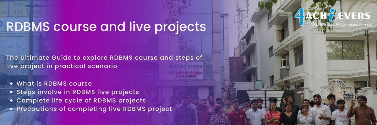RDBMS course and live projects