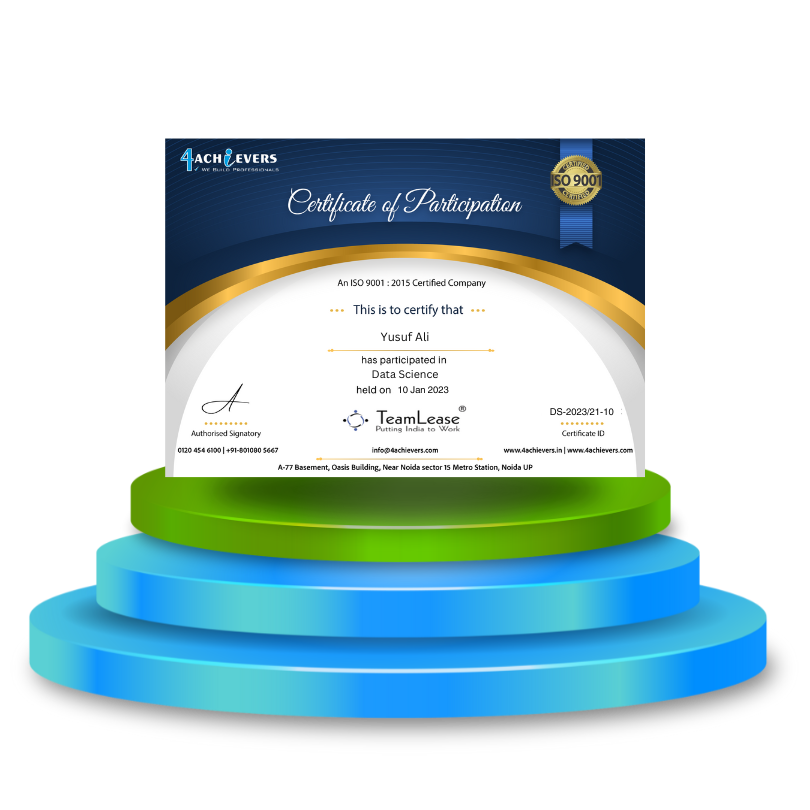 Certificate of Participation