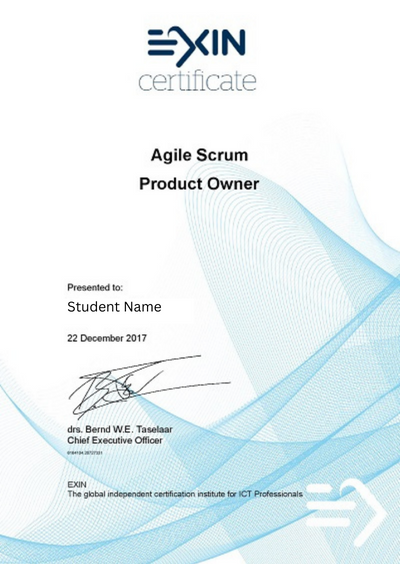 Data Science Foundation Course EXIN certificate  