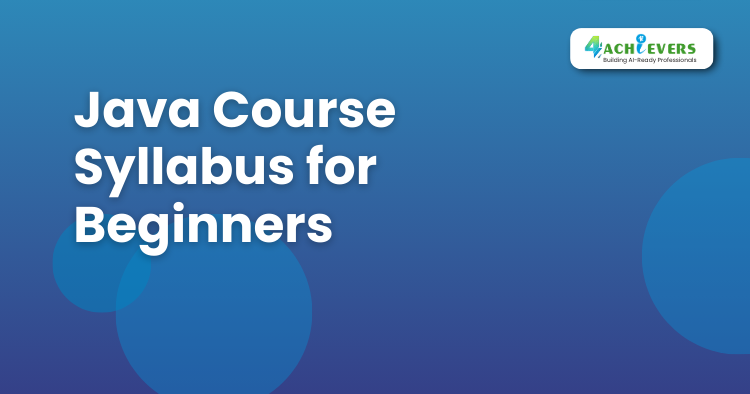 Java Course Syllabus for Beginners - Java Online Training Tutorial
