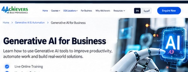 Illustrative visual for generative ai business automation online learning